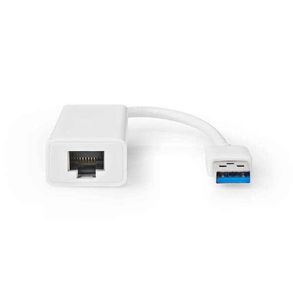 USB-nätverkskort | USB 3.2 Gen 1 | 1 Gbps | USB-A Hane | RJ45 Hona | 0.20 m | Rund | Nickelplaterad | Bar koppar | Vit | Låda