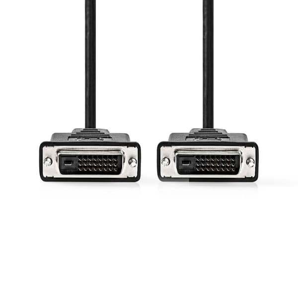 DVI-kabel | DVI-D 24 + 1-pin han | DVI-D 24 + 1-pin han | 2560x1600 | Nikkelplateret | 10.0 m | Lige | PVC | Sort | Plastikpose