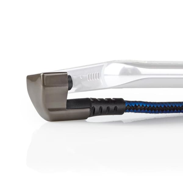 USB-kabel | USB 2.0 | USB-C™ Hane | USB-C™ Hane | 480 Mbps | Guldplaterad | 2.00 m | Rund | Flätad / Nylon | Blå / Svart | Kartong med täckt fönster