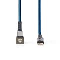 Miniatyrbild 2 av 8: USB-kabel | USB 2.0 | USB-C™ Hane | USB-C™ Hane | 480 Mbps | Guldplaterad | 2.00 m | Rund | Flätad / Nylon | Blå / Svart | Kartong med täckt fönster