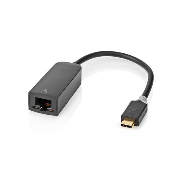 USB-verkkosovitin | USB 3.2 Gen 1 | 1000 Mbps | USB-C™ Uros | RJ45 Naaras | 0.20 m | Pyöreä | Kullattu | Tinattu Kupari | Antrasiitti | Laatikko