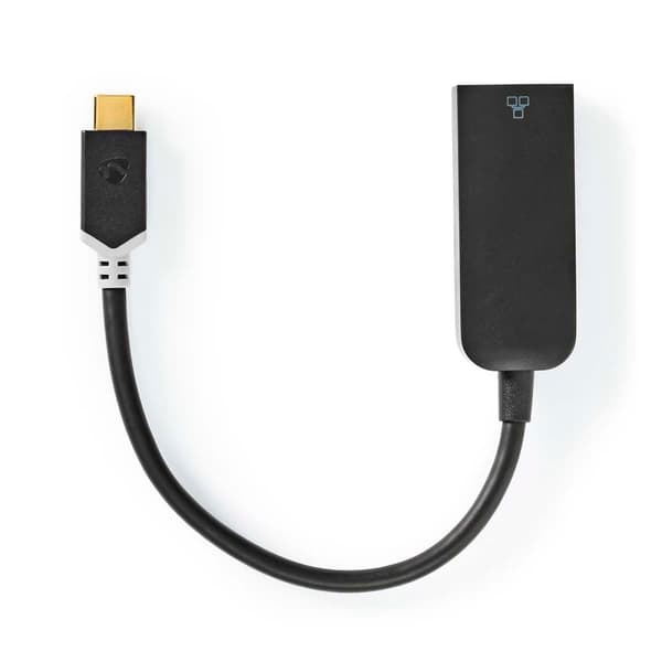 USB-verkkosovitin | USB 3.2 Gen 1 | 1000 Mbps | USB-C™ Uros | RJ45 Naaras | 0.20 m | Pyöreä | Kullattu | Tinattu Kupari | Antrasiitti | Laatikko musta