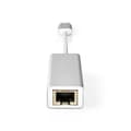 Miniatyrbild 3 av 6: USB-nätverkskort | USB 3.2 Gen 1 | 1 Gbps | USB-A Hane | RJ45 Hona | 0.20 m | Rund | Guldplaterad | Bar koppar | Silver | Kartong med täckt fönster