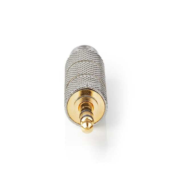 Stereo Audio Adapter | 3.5 mm Han | 6.35 mm Hun | Gull belagt | Rett | Metall | Gull / Metall | 1 stk. | Deksel Vindusboks