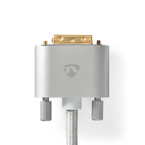 HDMI™ kabel | HDMI™ Stik | DVI-D 24 + 1-pin han | 2560x1600 | Guldplateret | 2.00 m | Lige | Flettet | Sølv | Cover Window Box