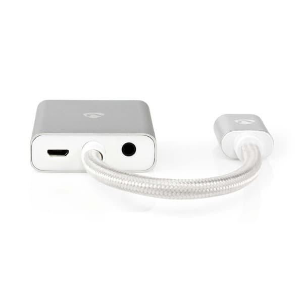 VGA-adapter | HDMI™ Stik | VGA Hun | Guldplateret | Lige | Aluminium | Sølv | Cover Window Box