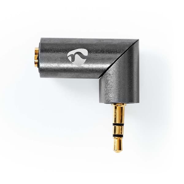 Stereo Audio Adapter | 3.5 mm Han | 3.5 mm Hun | Gull belagt | Rett | Metall | Gull / Gun Metal Grå | 1 stk. | Deksel Vindusboks