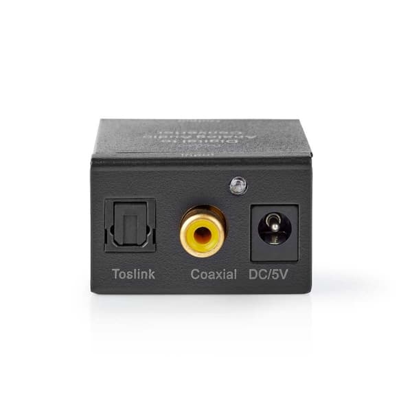 Digital Audio Converter | 1-veis | Koblingsinngang: 1x Digital RCA / 1x TosLink | Koblingsutgang: 1x (2x RCA) / 1x 3.5 mm | Automatisk | Integrert for