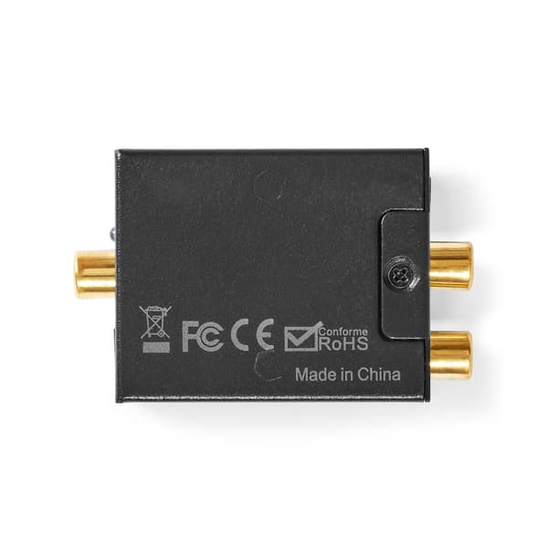 Digital Audio Converter | 1-veis | Koblingsinngang: 1x Digital RCA / 1x TosLink | Koblingsutgang: 1x (2x RCA) / 1x 3.5 mm | Automatisk | Integrert for