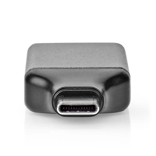 USB-C™ Adapter | USB 3.2 Gen 1 | USB-C™ Hann | DisplayPort Hun | 4K@60Hz | Rund | Nikkel belagt | Grå / Sort | Konvolutt