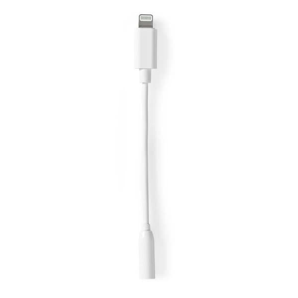 Lightning Adapter | Apple Lightning 8-pin | 3.5 mm Hunstik | Nikkelplateret | 0.10 m | Runde | PVC