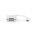 Miniatyrbillede 2 af 4: USB-C™ Adapter | USB 3.2 Gen 1 | USB-C™ Han | VGA Hun | 1080p | 5 Gbps | 0.20 m | Runde | Nikkelplateret | PVC | Hvid | Plastikpose