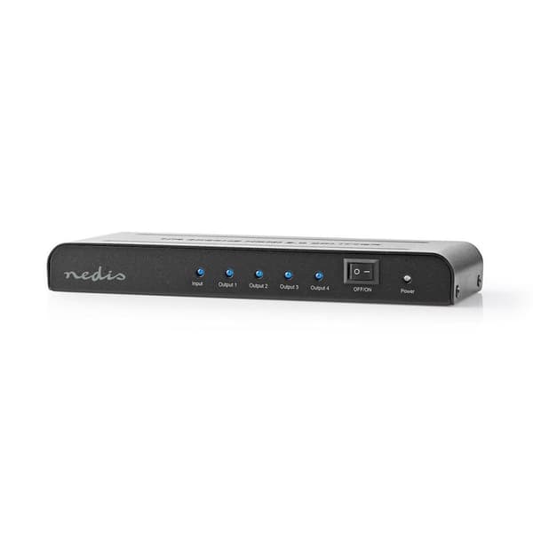 HDMI ™ Splitter | 4-Port port(s) | HDMI ™ -inngang | 4x HDMI™ Utgang | 4K@60Hz | 18 Gbps | Metall | Antrasitt