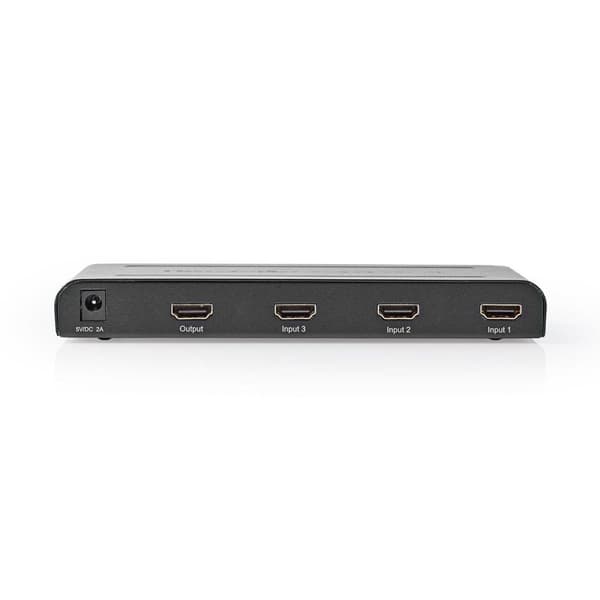 HDMI ™ Switch | 3-Port port(s) | 3x HDMI™ Inngang | 1x HDMI ™ -utgang | 4K@60Hz | 18 Gbps | Fjernstyrtkontrolert | Metall | Antrasitt