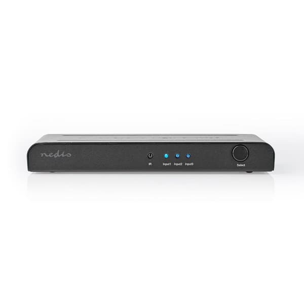 HDMI ™ Switch | 3-Port port(s) | 3x HDMI™ Inngang | 1x HDMI ™ -utgang | 4K@60Hz | 18 Gbps | Fjernstyrtkontrolert | Metall | Antrasitt