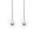 Miniatyrbillede 3 af 4: Mini DisplayPort kabel | DisplayPort 1.4 | Mini DisplayPort han | Mini DisplayPort han | 48 Gbps | Nikkelplateret | 2.00 m | Runde | PVC | Hvid | Blis