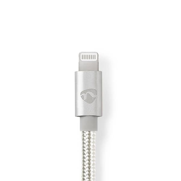 Lightning Adapter | Apple Lightning, 8-stifts | 3.5 mm Hane | Guldplaterad | 1.00 m | Rund | Nylon
