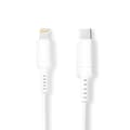 Miniatyrbilde 3 av 4: Lightning Kabel | USB 2.0 | Apple Lightning 8-Pinners | USB-C™ Hann | 480 Mbps | Nikkel belagt | 1.00 m | Rund | PVC | Hvit | Boks