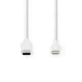 Miniatyrbilde 2 av 4: Lightning Kabel | USB 2.0 | Apple Lightning 8-Pinners | USB-C™ Hann | 480 Mbps | Nikkel belagt | 1.00 m | Rund | PVC | Hvit | Boks