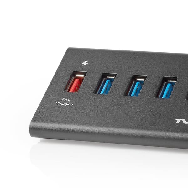USB-hubb | USB Micro-B Hona | USB-A Hona | 5-Port port(s) | QC3.0 / USB 3.2 Gen 1 | Strömadapter / USB ström | 5 Gbps | 5x USB