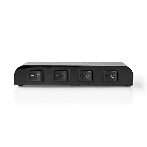 Speaker kontrollboks | 4-Port port(s) | Terminalskruer | Høyttalerimpedans: 4-16 Ohm | Maksimal Belastning per Kanal: 200 W | Aluminium | Sort