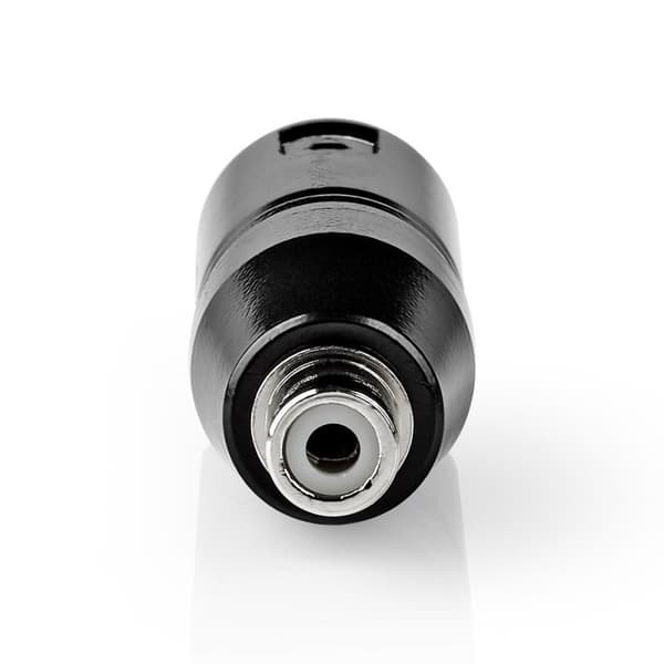 XLR Adapter | XLR 3-stifts hane | RCA Hona | Nickelplaterad | Rak | Metall | Svart | 1 st. | Plastpåse