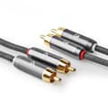Pikkukuva 6 / 7: Stereoäänikaapeli | 2x RCA uros | 2x RCA uros | Kullattu | 2.00 m | Pyöreä | Gun Metal Harmaa / Harmaa | Laatikko kannella ja ikkunalla