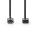 Miniatyrbild 2 av 5: High Speed ​​HDMI ™ kabel med Ethernet | HDMI™ Kontakt | HDMI™ Kontakt | 4K@60Hz | ARC | 18 Gbps | 3.00 m | Rund | Bomull | Grått Med Metall | Kartong