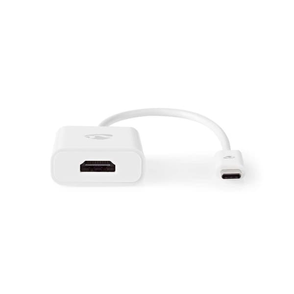 USB-C™ Adapter | USB 3.2 Gen 1 | USB-C™ Han | HDMI ™ -udgang | 4K@30Hz | 0.20 m | Runde | Nikkelplateret | PVC | Hvid | Box