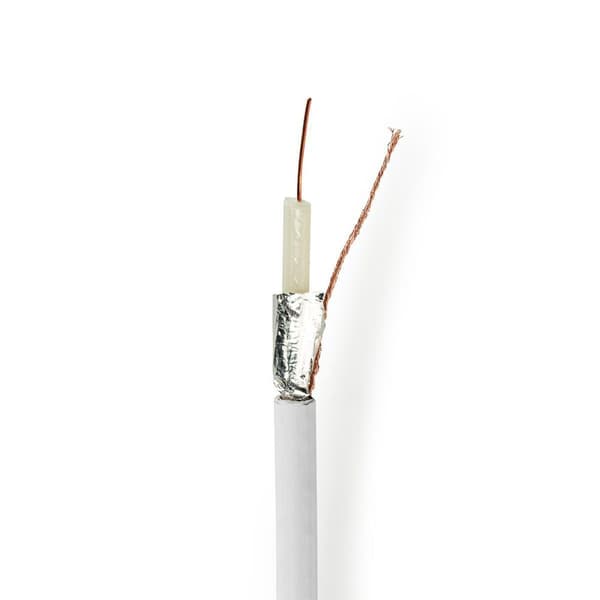 Coax Kabel På Rulle | Coax 12 | 75 Ohm | Dobbelt afskærmet | ECA | 25.0 m | Coax | PVC | Hvid | Gaveæske