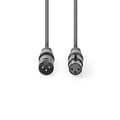 Miniatyrbild 2 av 3: DMX adapterkabel | XLR 3-stifts hane | XLR 3-stifts hona | Nickelplaterad | 15.0 m | Rund | PVC | Mörkgrå | Presentbox