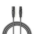 Miniatyrbild 1 av 3: DMX adapterkabel | XLR 3-stifts hane | XLR 3-stifts hona | Nickelplaterad | 15.0 m | Rund | PVC | Mörkgrå | Presentbox