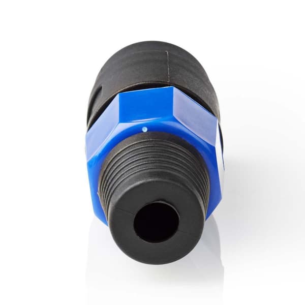 høyttaler Connector | Rett | Hann | Nikkel belagt | Lodde | Kabeltilførselsdiameter: 8.0 mm | ABS | Sort | 1 stk. | Plastpose
