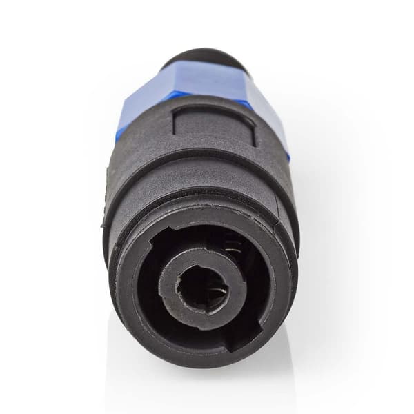 høyttaler Connector | Rett | Hann | Nikkel belagt | Lodde | Kabeltilførselsdiameter: 8.0 mm | ABS | Sort | 1 stk. | Plastpose