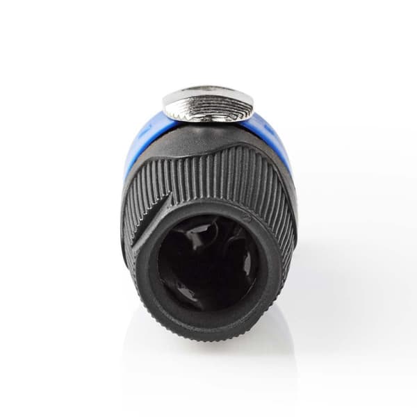 høyttaler Connector | Rett | Hann | Nikkel belagt | Lodde | Kabeltilførselsdiameter: 8.0 mm | ABS | Sort | 1 stk. | Plastpose