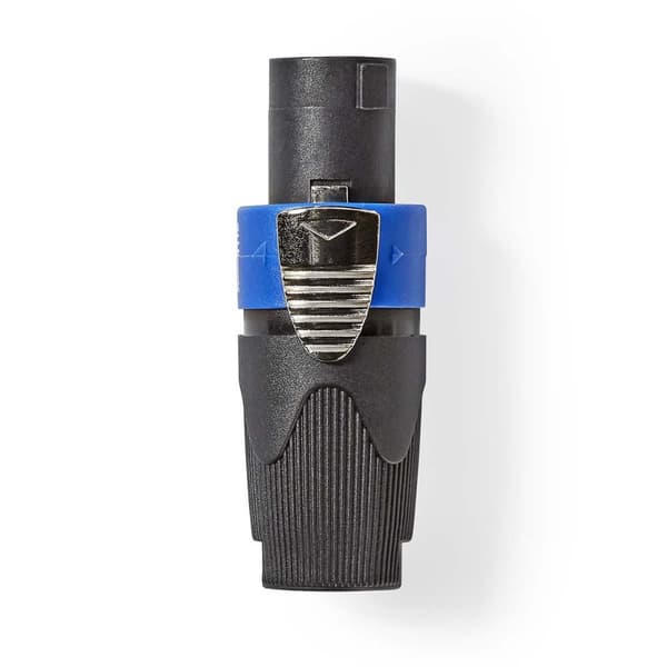 høyttaler Connector | Rett | Hann | Nikkel belagt | Lodde | Kabeltilførselsdiameter: 8.0 mm | ABS | Sort | 1 stk. | Plastpose