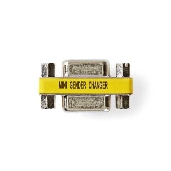 VGA-adapter | VGA Hun | VGA Hun | Nikkelplateret | Lige | Metal | Metal | Plastikpose