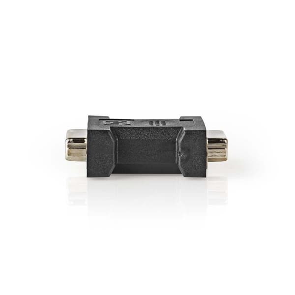 DVI-adapter | DVI-I 24+5-Pins Hun | DVI-I 24+5-Pins Hun | Nikkelplateret | Lige | PVC | Sort | Plastikpose
