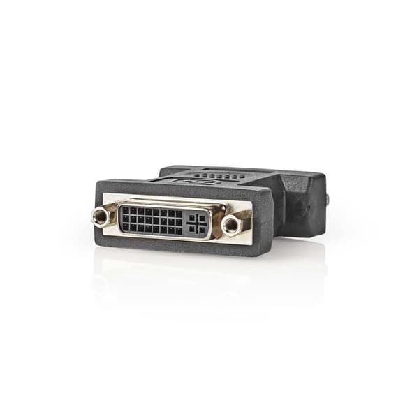 DVI-adapter | DVI-I 24+5-Pins Hun | DVI-I 24+5-Pins Hun | Nikkelplateret | Lige | PVC | Sort | Plastikpose