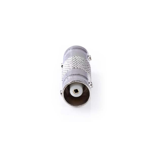 BNC-adapter | BNC Hun | BNC Hun | Nikkelplateret | 50 Ohm | Lige | Metal | Sølv | 10 stk. | Konvolut