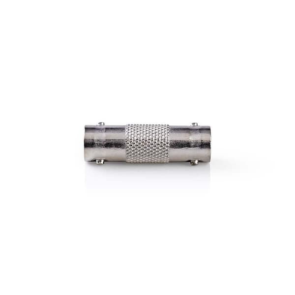 BNC-adapter | BNC Hun | BNC Hun | Nikkelplateret | 50 Ohm | Lige | Metal | Sølv | 10 stk. | Konvolut