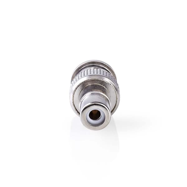 BNC Adapter | BNC Hane | RCA Hona | Nickelplaterad | 50 Ohm | Rak | Metall | Silver | 10 st. | Kuvert