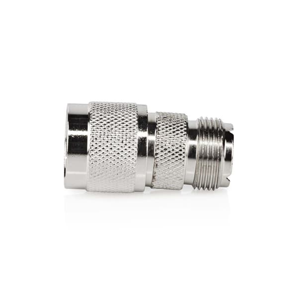 Satellit & Antenne adapter | N Han | PL259 Hun | Nikkelplateret | 75 Ohm | Lige | Metal | Sølv | 10 stk. | Konvolut