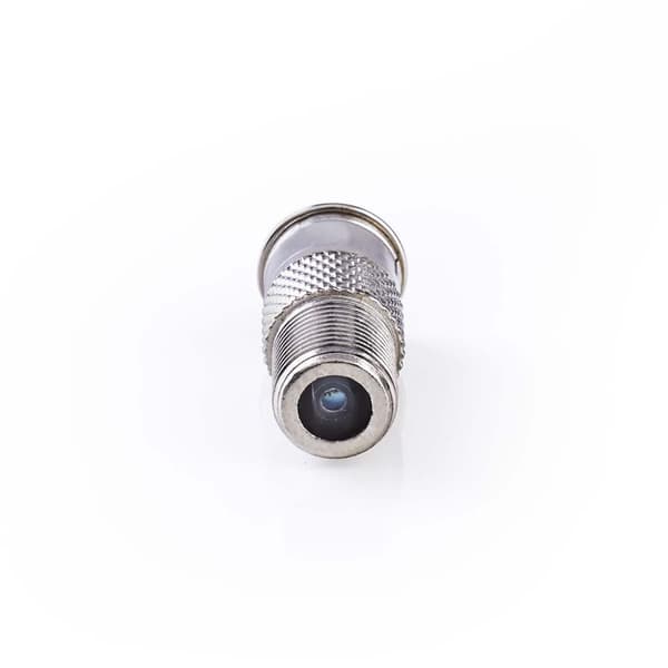 Satellit & Antenne adapter | F Han Quick | F Hun | Nikkelplateret | 75 Ohm | Lige | Metal | Sølv | 10 stk. | Konvolut