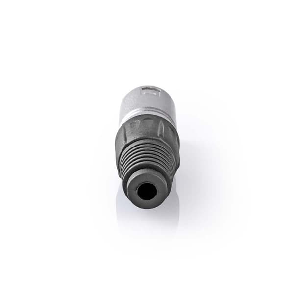 XLR-stik | Lige | Han | Nikkelplateret | Beskyttelses cover | Kabeldiameter: 7.0 mm | Metal | Sølv | 10 stk. | Plastikpose
