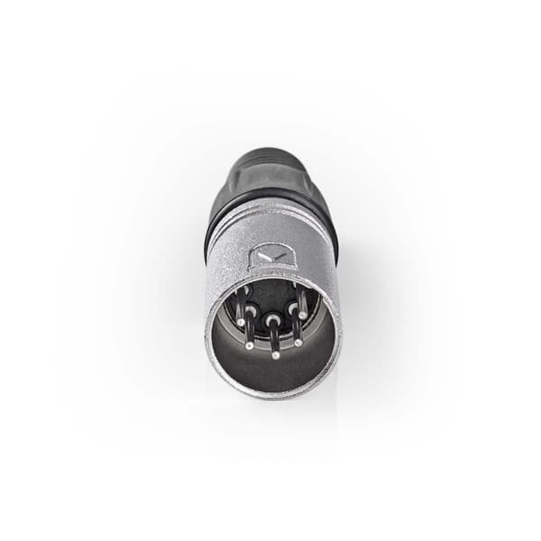 XLR-stik | Lige | Han | Nikkelplateret | Beskyttelses cover | Kabeldiameter: 7.0 mm | Metal | Sølv | 10 stk. | Plastikpose