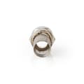 Miniatyrbillede 2 af 5: F-Connector | Lige | Han | Nikkelplateret | 75 Ohm | Slå til | Kabeldiameter: 7.5 mm | Zinc Alloy | Sølv | 25 stk. | Plastikpose