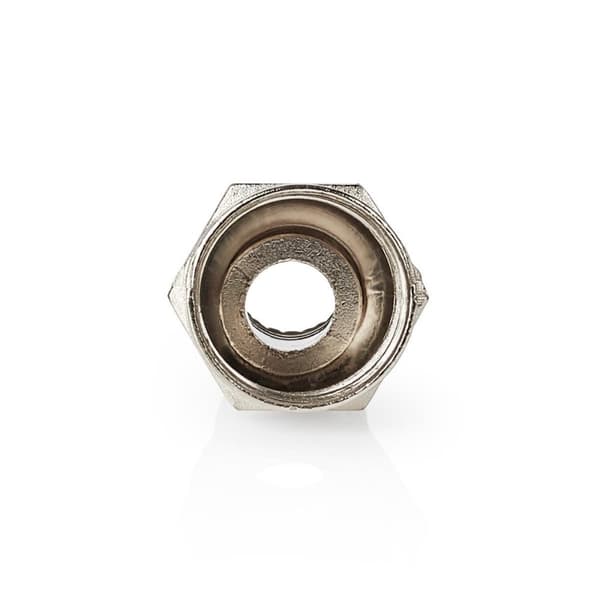 F-Connector | Lige | Han | Nikkelplateret | 75 Ohm | Slå til | Kabeldiameter: 7.4 mm | Zinc Alloy | Sølv | 25 stk. | Plastikpose