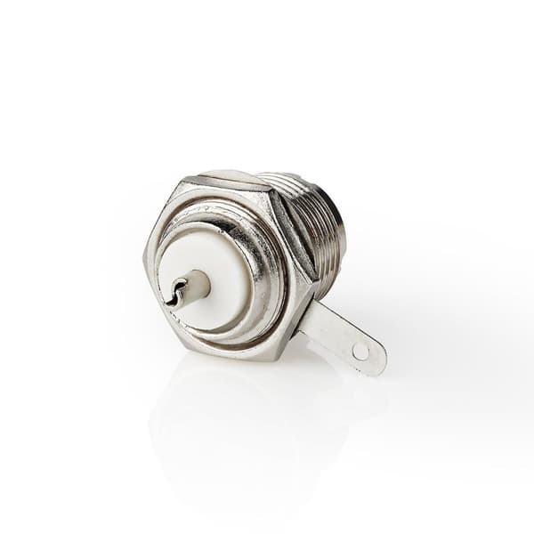 PL259 stik | Lige | Hun | Nikkelplateret | 75 Ohm | Chassis | Kabeldiameter: 5.0 mm | Metal | Sølv | 25 stk. | Plastikpose