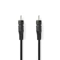 Miniatyrbillede 1 af 3: Digitalt lydkabel | RCA Hanstik | RCA Hanstik | Nikkelplateret | 2.00 m | Runde | PVC | Sort | Box